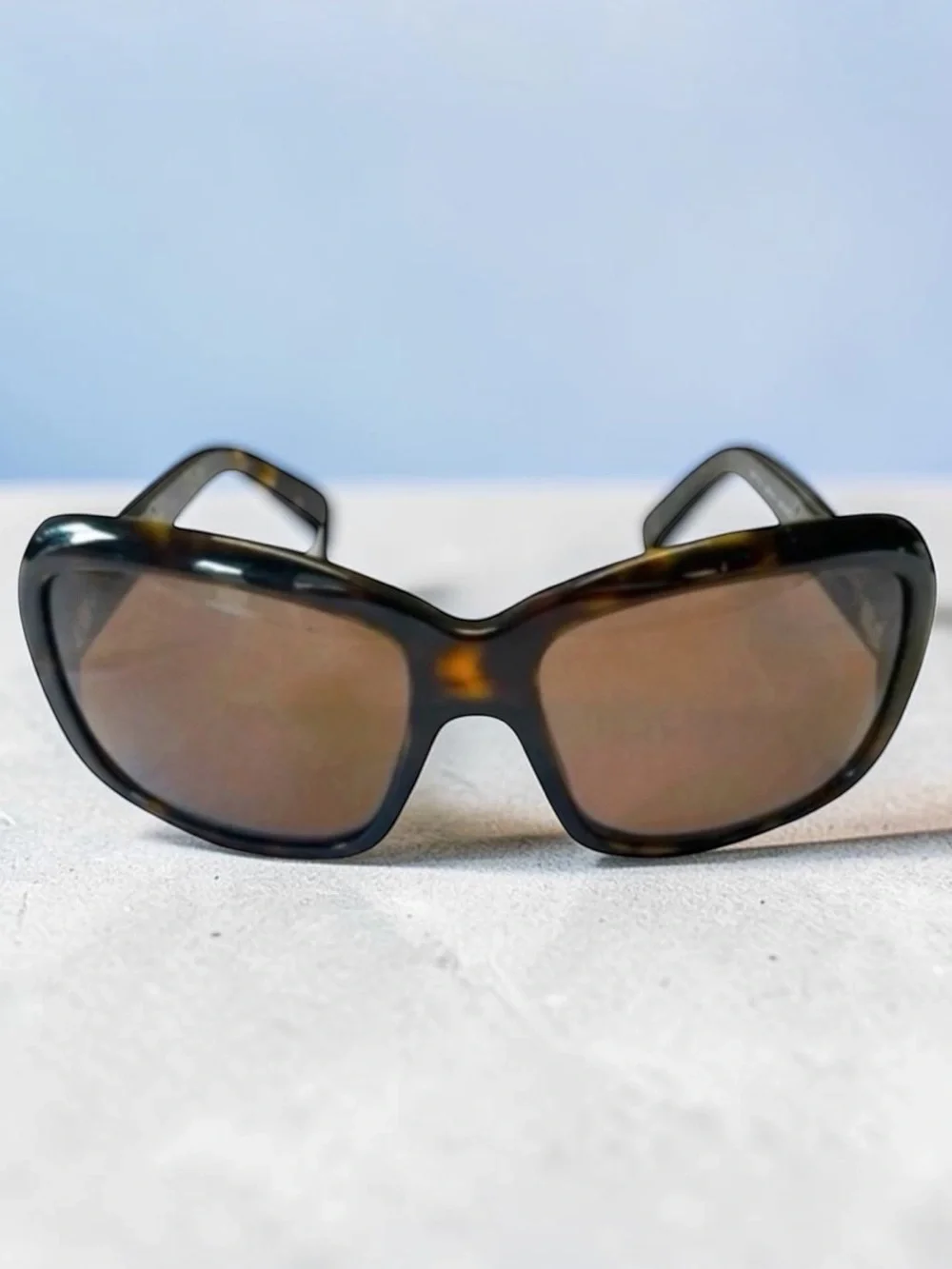 PRADA SPR19L 58/16 130 Women's Sunglasses Tortoise / Dark Grey Lens ITALY
